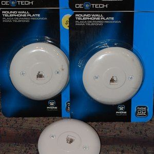 Round wall telephone plate